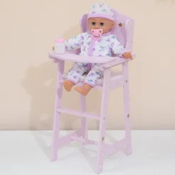 Kids Teamson Olivia's Little World Twinkle Stars Princess Kids Baby Doll High Chair, Purple