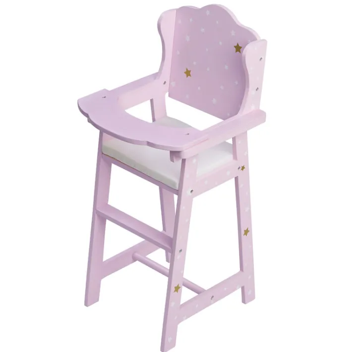 Kids Teamson Olivia's Little World Twinkle Stars Princess Kids Baby Doll High Chair, Purple
