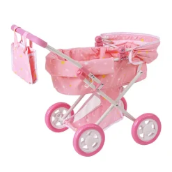 Kids Teamson Olivia’s Little World Wishing Stars Deluxe 2-in-1 Baby Doll Stroller, Pink
