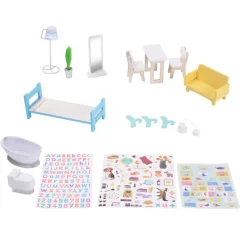 Kids Teamson Olivia's Little World Wooden Dreamland Mediterranean Dollhouse Set -FINAL SALE