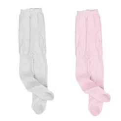 Kids Teamson Sophia's 2 Pairs of Tights for 18 Inch Dolls, White / Pink