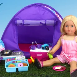 Kids Teamson Sophia's 9 Piece Camp Stove and Food Set for 18