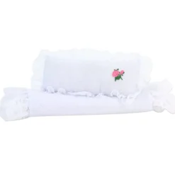 Kids Teamson Sophia's 2 Piece Eyelet Bedding and Pillow Set for 18" Dolls, White