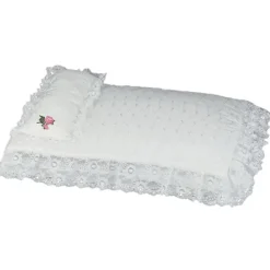 Kids Teamson Sophia's 2 Piece Eyelet Bedding and Pillow Set for 18" Dolls, White