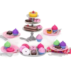 Kids Teamson Sophia's 47 Piece Serving Set with Desserts for 18'' Dolls, Multicolor