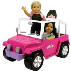 Kids Teamson Sophia’s 4 x 4 Hot Pink Beach Cruiser Truck for 18" Dolls, Multi