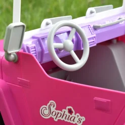 Kids Teamson Sophia’s 4 x 4 Hot Pink Beach Cruiser Truck for 18" Dolls, Multi