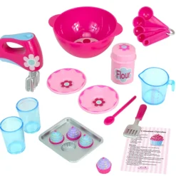 Kids Teamson Sophia's Baking Apron and 27-Piece Accessories Set for 18" Dolls, Pink
