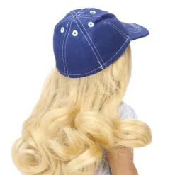 Kids Teamson Sophia's Baseball Cap for 18" Dolls, Navy with White Stitching