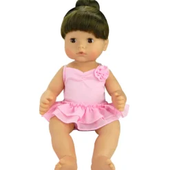 Kids Teamson Sophia's Bathing Suit, Sun Hat & Flip Flops for 15" Dolls, Pink- FINAL SALE