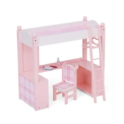 Kids Teamson Sophia's by Kids Loft Bed, Desk, Chair, & Accessories for 18" Dolls, Pink- FINAL SALE