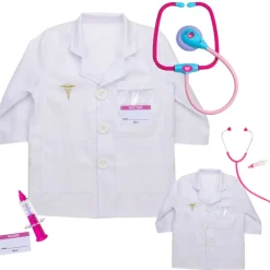 Kids Teamson Sophia's Child's Lab Coat, Stethoscope & Syringe with Matching Set for 18" Dolls, Multi -FINAL SALE