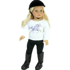 Kids Teamson Sophia's Classic Velvet Horse Riding Helmet for 18" Dolls, Black