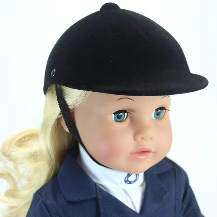 Kids Teamson Sophia's Classic Velvet Horse Riding Helmet for 18" Dolls, Black