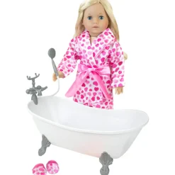 Kids Teamson Sophia’s Classic White Clawfoot Bathtub for 18" Dolls