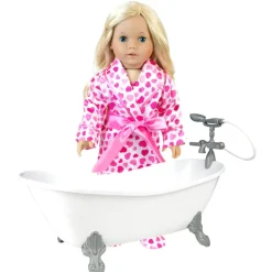 Kids Teamson Sophia’s Classic White Clawfoot Bathtub for 18