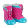 Kids Teamson Sophia's Colorful & Cute Seasonal Winter Mix & Match Two-Tone Slip-On Snow Boots for 18" Dolls, Hot Pink/Blue -FINAL SALE