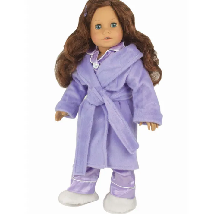 Kids Teamson Sophia's Cozy & Soft Spa Day Plush Bathrobe for 18" Dolls, Lavender