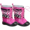 Kids Teamson Sophia’s Cute Boho Bohemian Ikat Print Knit Slip On Lace Up Seasonal Winter Snow Boots for 18” Dolls, Pink