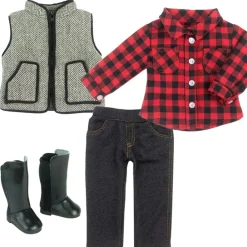 Kids Teamson Sophia’s Doll Shirt, Jeggings, Vest, and Boots Set for 18" Dolls