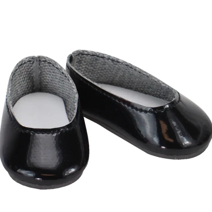 Kids Teamson Sophia's Dressy Black Flats and Pink Sneakers for 14.5" Dolls