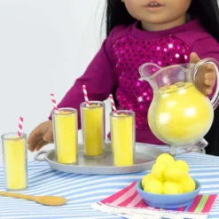 Kids Teamson Sophia’s Fresh Lemonade Drink Set with Pitcher for 18" Dolls