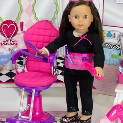 Kids Teamson Sophia's Hair Styling Kit with Salon Chair Set for 18'' Dolls, Pink