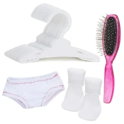Kids Teamson Sophia’s Hangers, Hairbrush, Undies, and Socks Set for 18" Dolls