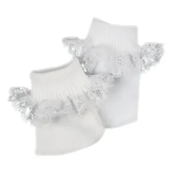 Kids Teamson Sophia's Lace Trim Ankle Socks for 15" or 18'' Dolls, White