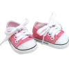 Kids Teamson Sophia's Light Pink Canvas Sneaker Shoe with Laces for 18" Dolls -FINAL SALE