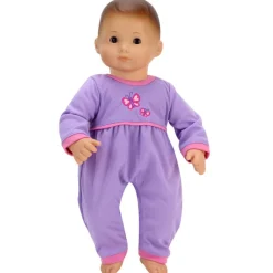 Kids Teamson Sophia's Long Sleeve Butterfly Bodysuit for 15" Dolls, Lavender