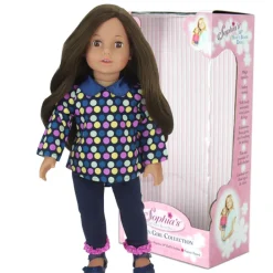 Kids Teamson Sophia's Modern Girl Collection Posable 18'' Soft Bodied Vinyl Dolls "Catherine" with Brunette Hair and Brown Eyes- FINAL SALE