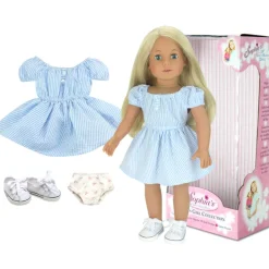 Kids Teamson Sophia's Modern Girl Collection Posable 18'' Soft Bodied Vinyl Dolls "Sophia" with Blonde Hair and Blue Eyes