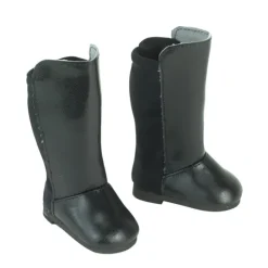 Kids Teamson Sophia's Over-the-Knee Faux Leather Boots for 18" Dolls, Black- FINAL SALE