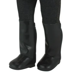 Kids Teamson Sophia's Over-the-Knee Faux Leather Boots for 18" Dolls, Black- FINAL SALE