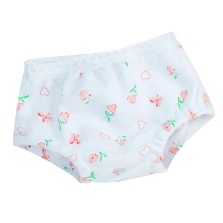 Kids Teamson Sophia’s 2-Pack of Lace-Trimmed Panties for 18" Dolls, Light Pink/White