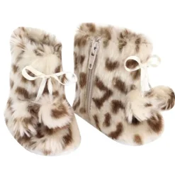 Kids Teamson Sophia's 3-Piece Animal Print Faux Fur Cape and Matching Boots with Hot Pink Leggings for 18