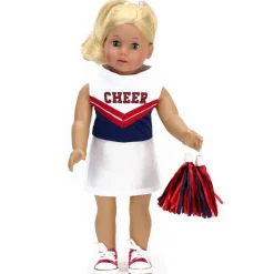 Kids Teamson Sophia's 4-Piece Cheerleading Uniform with Pom Poms and Tennis Shoes for 18