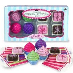 Kids Teamson Sophia's 12-Piece Cupcakes & Petit Fours Dessert Set for 18" Dolls, Multi- FINAL SALE