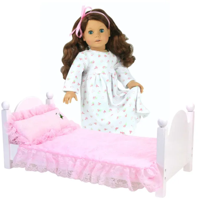 Kids Teamson Sophia's 3-Piece Eyelet Bedding Set for 18" Dolls, Light Pink