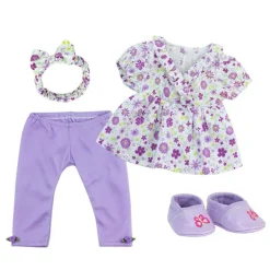 Kids Teamson Sophia's 8-Piece Flower Tunic and Legging Outfits for 15