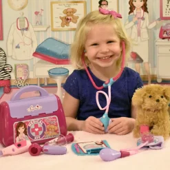Kids Teamson Sophia's 9-Piece Medical Kit with Realistic Devices and for 18