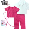 Kids Teamson Sophia's 10-Piece Medical Set wth Scrubs, Lab Jacket and Accessories for 18" Dolls, Multi
