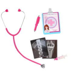 Kids Teamson Sophia's 10-Piece Medical Set wth Scrubs, Lab Jacket and Accessories for 18