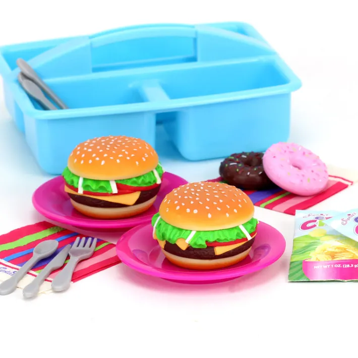 Kids Teamson Sophia's 17-Piece Picnic Caddy & Food Set for 18" Dolls, Multi- FINAL SALE