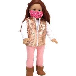 Kids Teamson Sophia's 3-Piece Printed Medical Face Masks for 18" Dolls, Multi- FINAL SALE