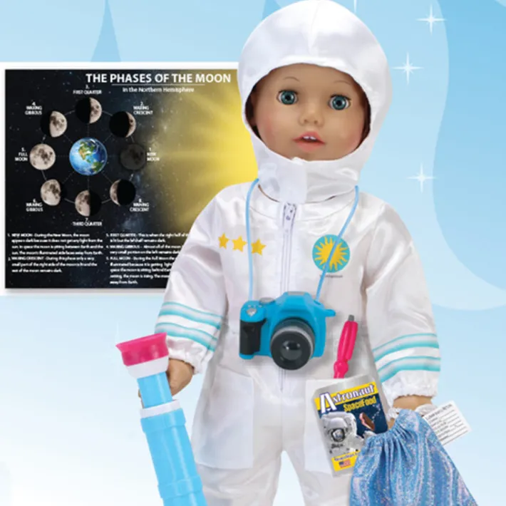 Kids Teamson Sophia's 8-Piece Smithsonian Astronaut Accessories for 18" Dolls, Multi- FINAL SALE