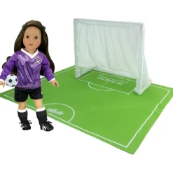 Kids Teamson Sophia's 3-Piece Soccer Playset with Net, Ball, and Pitch, Multi