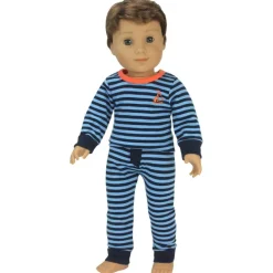 Kids Teamson Sophia’s 2-Piece Striped Pajama Top and Pants for 18