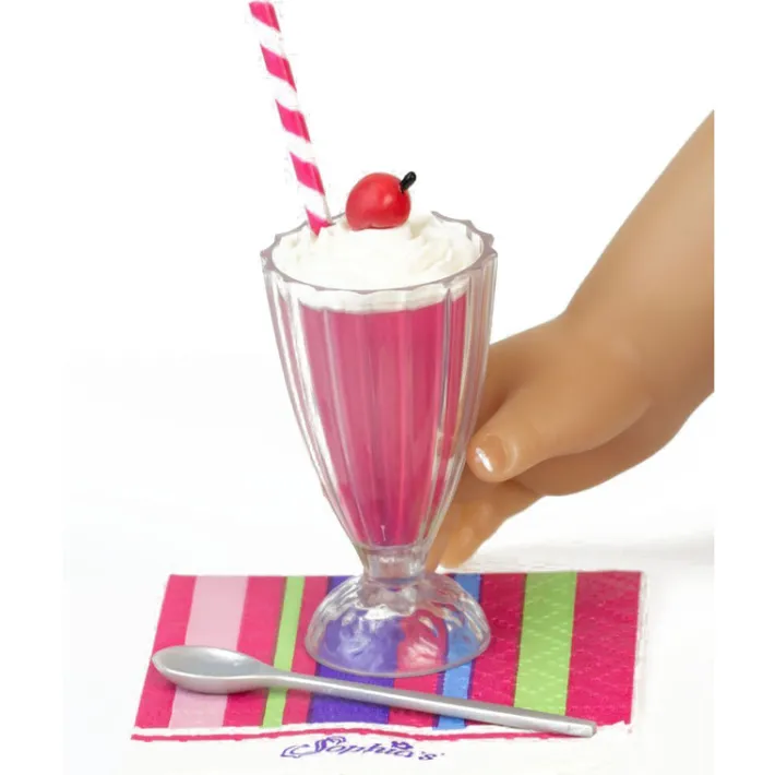 Kids Teamson Sophia’s 27-Piece Sweets & Soda Fountain Accessories Set for 18" Dolls, Multi